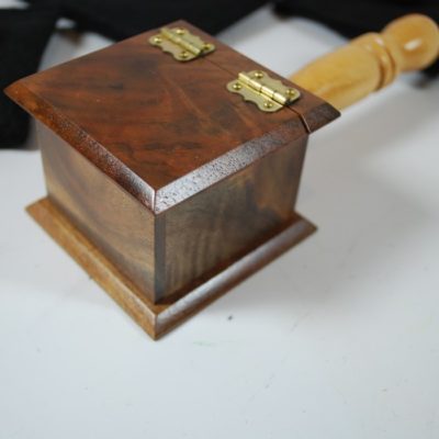 Louis Gaynor Ballet Ball Box: burled wood beauty! - Image 2