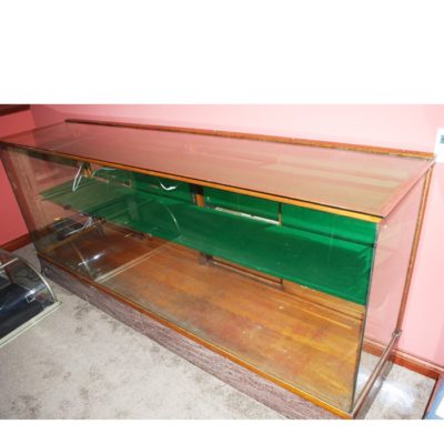 8 foot vintage showcase circa 1920: marble base