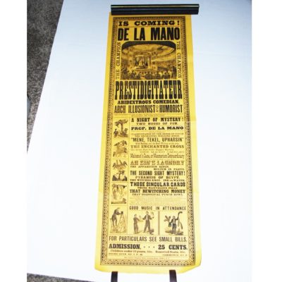 Original De La Mano Broadside circa 1870 in near mint condition! - Image 2