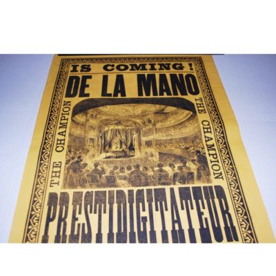 Original De La Mano Broadside circa 1870 in near mint condition! - Image 5