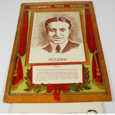 1959 Magician’s calendar: Houdini, De Kolta, Herrmann, Houdin etc. - Image 3