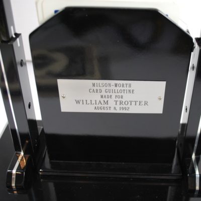 Milson Worth Jumbo Card Guillotine: one of 35 made with certificate of authenticity - Image 8
