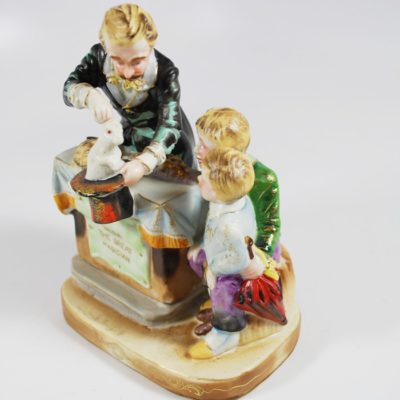 Traveling Magician Miniature Porcelain Statuette:  Hand Painted from  Japan: circa 1960 - Image 2