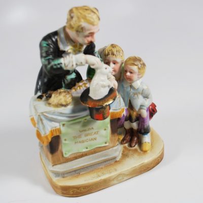 Traveling Magician Miniature Porcelain Statuette:  Hand Painted from  Japan: circa 1960 - Image 3