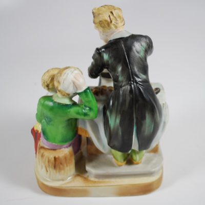 Traveling Magician Miniature Porcelain Statuette:  Hand Painted from  Japan: circa 1960 - Image 4