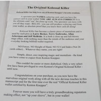 Original Kolassal Killer: They name a card and its in your wallet! - Image 4