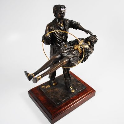 Ray Bradbury Floating Lady Statuette: Cold Cast Bronze - Image 3