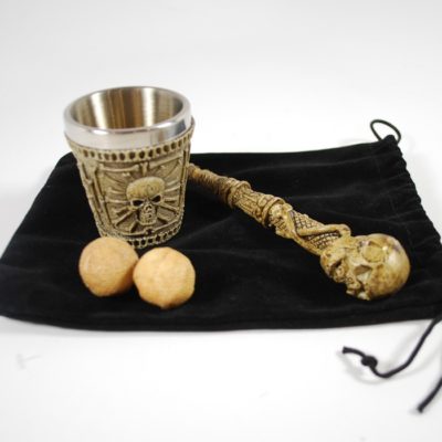 Gothic Skull Chop Cup and Wand Set