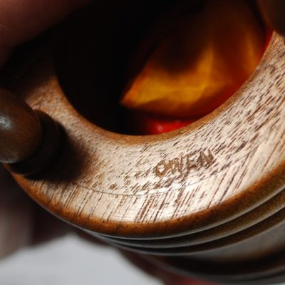 Owen Tarbell Orange Vase: master wood turning - Image 3