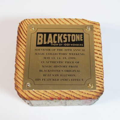 Blackstone Sr. History: A piece of the original 1930 buzz saw illusion - Image 2