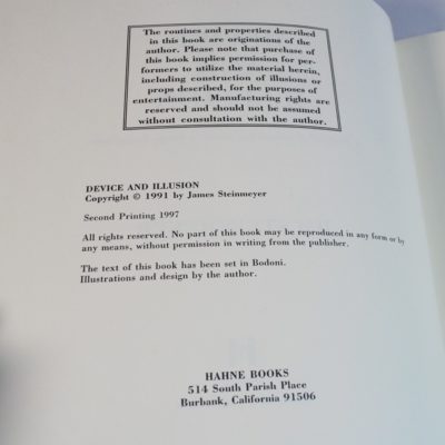 Device and Illusion: Steinmeyer 1997 2nd edition - Image 2