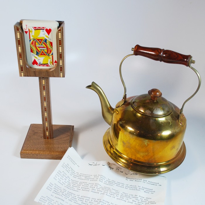Inlayed Wood Card Rise Houlette and Grant/Mak Magic Tea Kettle Magic