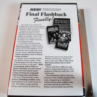 Final Flashback Book Test by Mentalism Unlimited: Becker/Earl