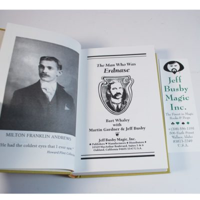 The Man Who Was Erdnase: Bart Whaley, Jeff Busby, Martin Gardner first edition mint! - Image 2