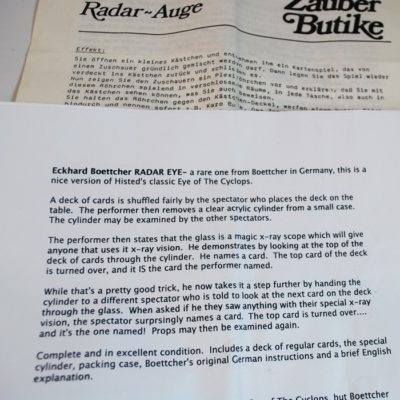 Radar Eye: Edward Boettcher  Germany 1982 scarce - Image 3