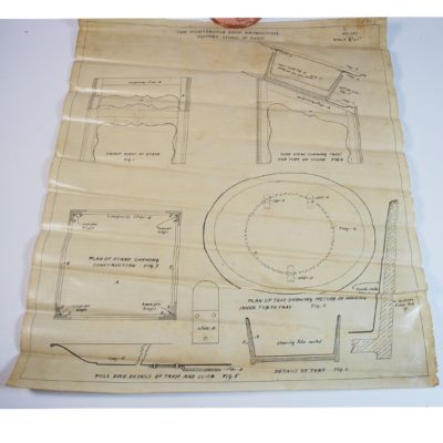 Original Thayer Workshop Plan from the Thayer Archives: The Mysterious Duck Production (Duck Tub): Own a piece of history! Unique!