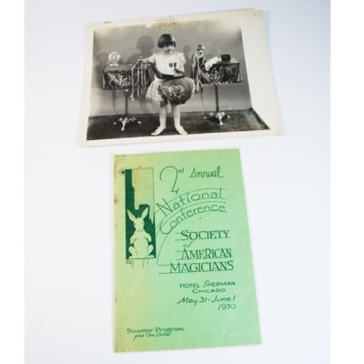 1930 SAM Convention Program with Kolar child magician  photograph: rare event and program: Thurston, Downs, Tarbel and Joseffey's performance of Balsamo