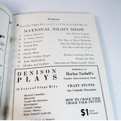 1930 SAM Convention Program with Kolar child magician  photograph: rare event and program: Thurston, Downs, Tarbel and Joseffey's performance of Balsamo - Image 6