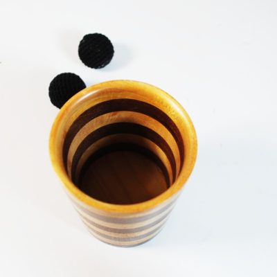Segmented wood chop cup by Colin Rose: stunning cup with beautiful design. - Image 4