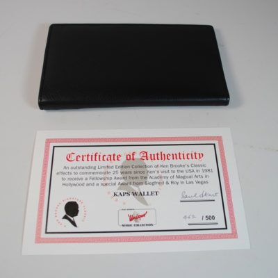 Ken Brooks Signature Series: Fred Kaps Card In Wallet #462 of 500 From Unique Magic Collection UK: never used
