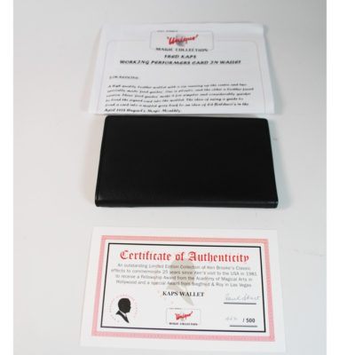 Ken Brooks Signature Series: Fred Kaps Card In Wallet #462 of 500 From Unique Magic Collection UK: never used - Image 2