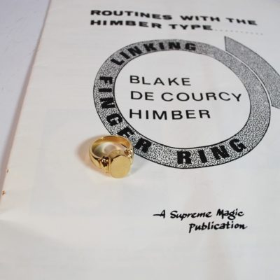 Himber Gold Plated Signet Style  Ring with manuscript