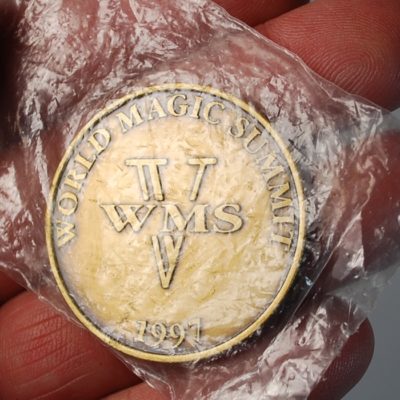 Copperfiled, Blackstone, Burton Las Vega Chips, 1997 World Magic Seminar Token (Nick and Rich) and SAM Wooden Nickel - Image 3
