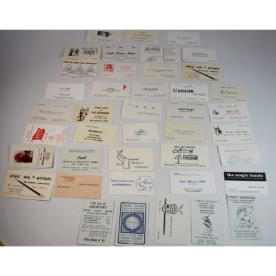 41 vintage throw out and business cards