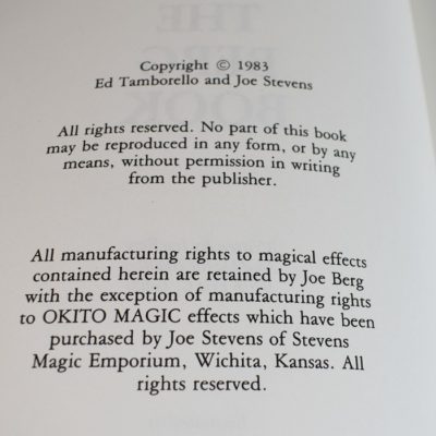The Berg Book: Magic for Everyone singed by Jack Chanin - Image 3