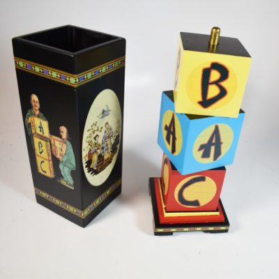 Thayer ABC Blocks decorated by Norm Nielsen: stunning!