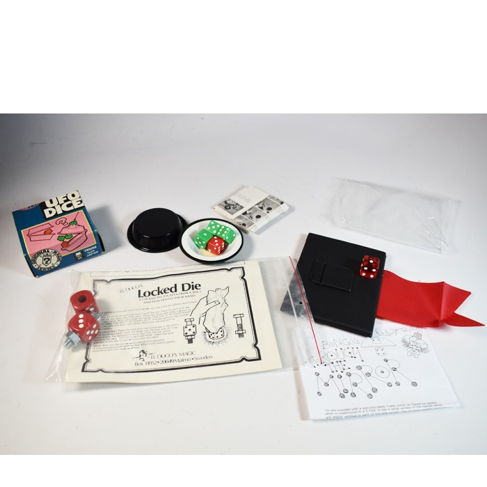 Dice Thru Mirror Trick Collectible Magic Tricks