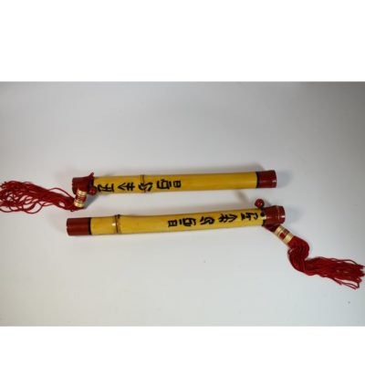 Silent Mora signed and inscribed Chinese Sticks - Image 6