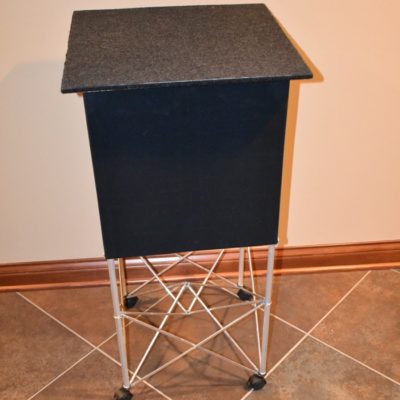 The Qble Compact Cube Table from Spider of Berlin: now folds to half it size for packing!