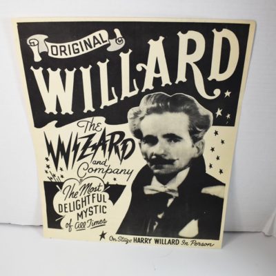 Willard the Wizard unusual black and white poster