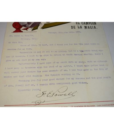 Frederick Eugene Powell signed 1919 letter on elaborate letterhead with mailing envelope - Image 2