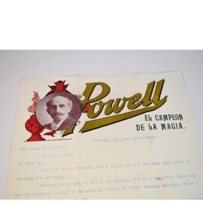 Frederick Eugene Powell signed 1919 letter on elaborate letterhead with mailing envelope - Image 3