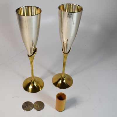 Early Collector’s Workshop Midas Cups: brass and silver
