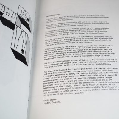 The Magic of Robert Harbin (rare) and the book RW Harbin by Martin breeze: Doc Mossey Collection - Image 7