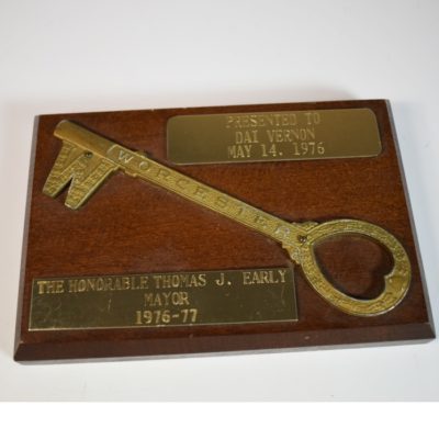 Dai Vernon Key to the City of Worcester Massachusetts: 1976 Mayor Thomas J Early