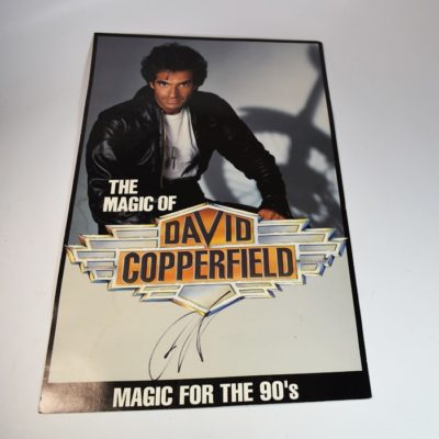 David Copperfield Autographed window card