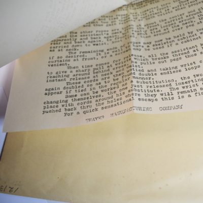 Original Thayer Workshop Plans and Instructions for the Cross Escape Illusion - Image 3