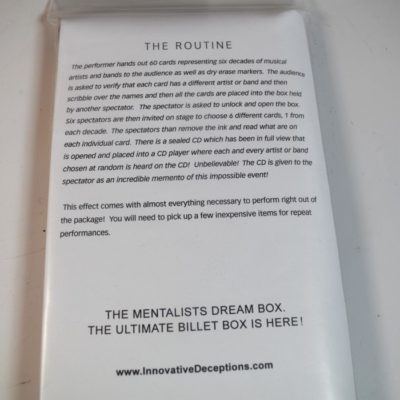 Mentalists Dream Box: Max Krause with 5 Routines for the Box by Max Krause: The greatest billet box ever produced! No longer available - Image 5