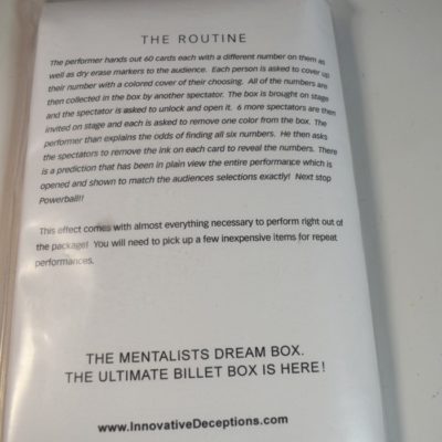 Mentalists Dream Box: Max Krause with 5 Routines for the Box by Max Krause: The greatest billet box ever produced! No longer available - Image 7