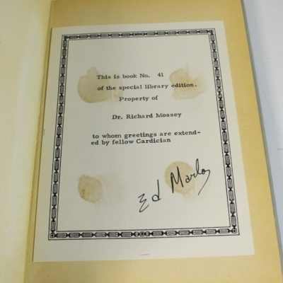 The Cardician by Ed Marlo #41 of the special Library edition signed by Marlo: Rare - Image 2