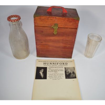 Hunniford the Magician and Ventriloquist Demuth Milk Bottle