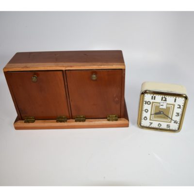 Vintage Owen Brothers Sliding Clock Box circa 1950’s - Image 3