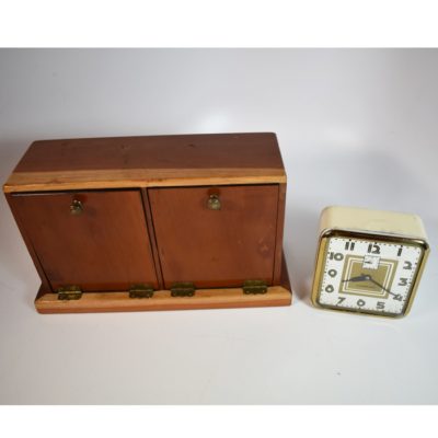 Vintage Owen Brothers Sliding Clock Box circa 1950’s - Image 4