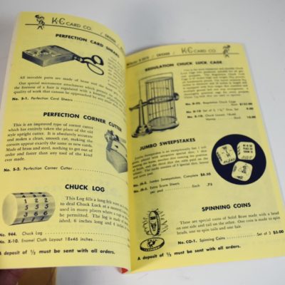 K C Card Company 1960 Straight and Crooked Gambling Catalog complete - Image 3
