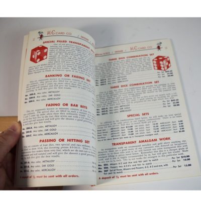 K C Card Company 1960 Straight and Crooked Gambling Catalog complete - Image 4