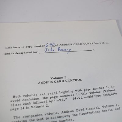 Andrus on Card Control 1 and 2: both signed and numbered #640: includes two advertising pieces! - Image 5